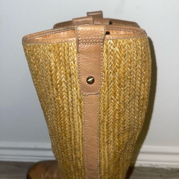 Anthropologie Schuler & Sons woven leather riding boots - Picture 3 of 9